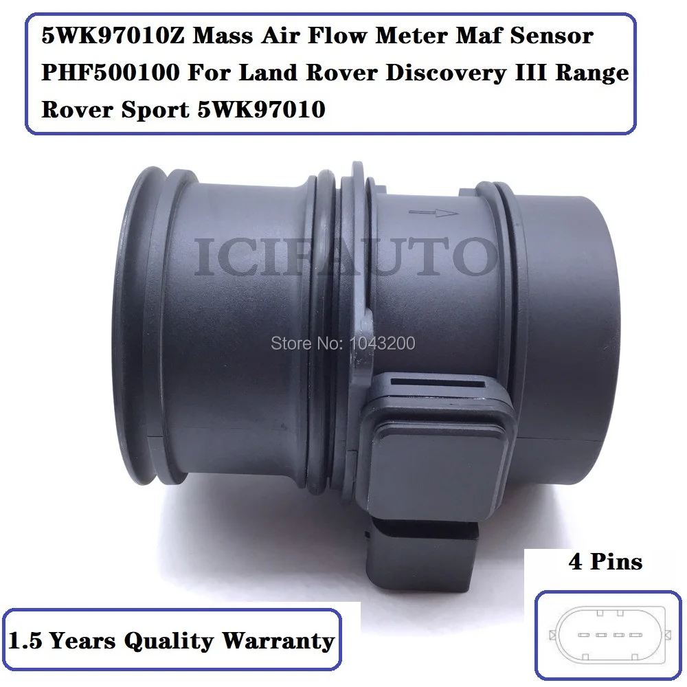 5WK97010Z Mass Air Flow Meter Maf Sensor PHF500100 For Land Rover Discovery III Range Rover Sport 5WK97010 / 5WK97010-K