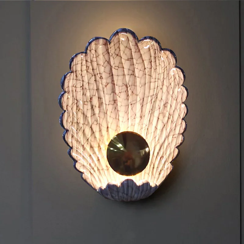 Modern Creative Sconce Light With Small Shell Shaped Home Decoration Wall Lamp Living Room Study Porch Bedroom Led Lighting