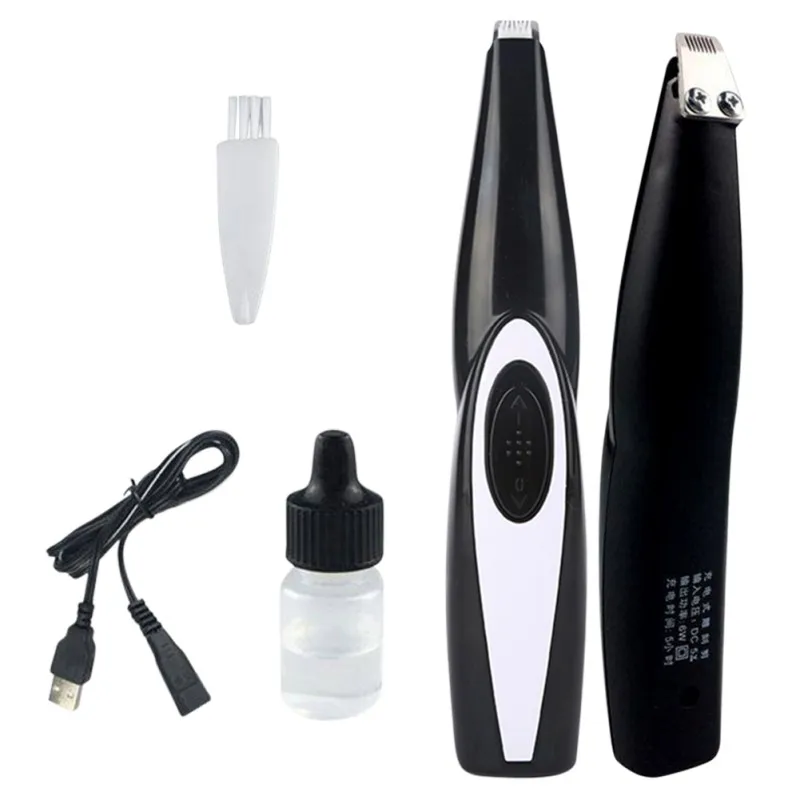 Dog Cat Nail Hair Trimmer Grinder Pet Grooming Tool Electrical Shearing Cutter USB Rechargeable Low Noise Dog Paw Shaver Clipper