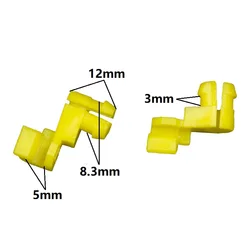 30 Pieces (15 pairs) Left Right Lock Buckle For Toyota Yellow Plastic Car Door Side Rod Core Fixed Peg Hook Clips