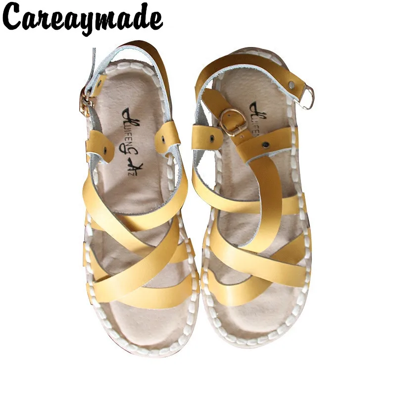 

Careaymade-Genuine Leather sandals buckle shoes handmade shoes fashion Casual shoes,the retro art mori girl Flats shoes