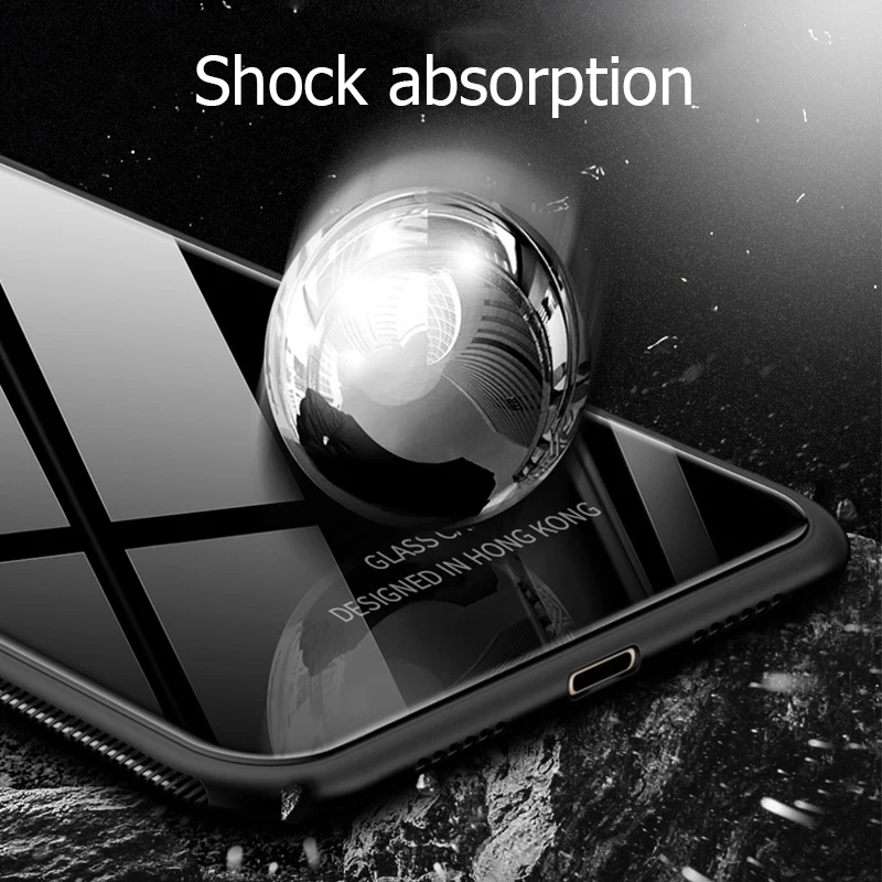 Auroras لهاتف Reno4 Lite 5G حافظة من الزجاج المقسى مع إطار ناعم غطاء خلفي مقاوم للصدمات لهاتف OPPO Reno 4 Lite Funda OPPO A93 A73