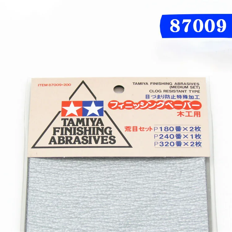 Tamiya Finishing Abrasives Sandpaper Sanding Sponge Sheet Set For DIY Plastic Doll Military Model Kit Building Tool