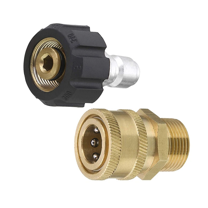 

Pressure Washer Adapter Set M22 To 3/8 Inch Quick Connect Kit, M22 14Mm To 3/8 Inch Quick Connect Kit