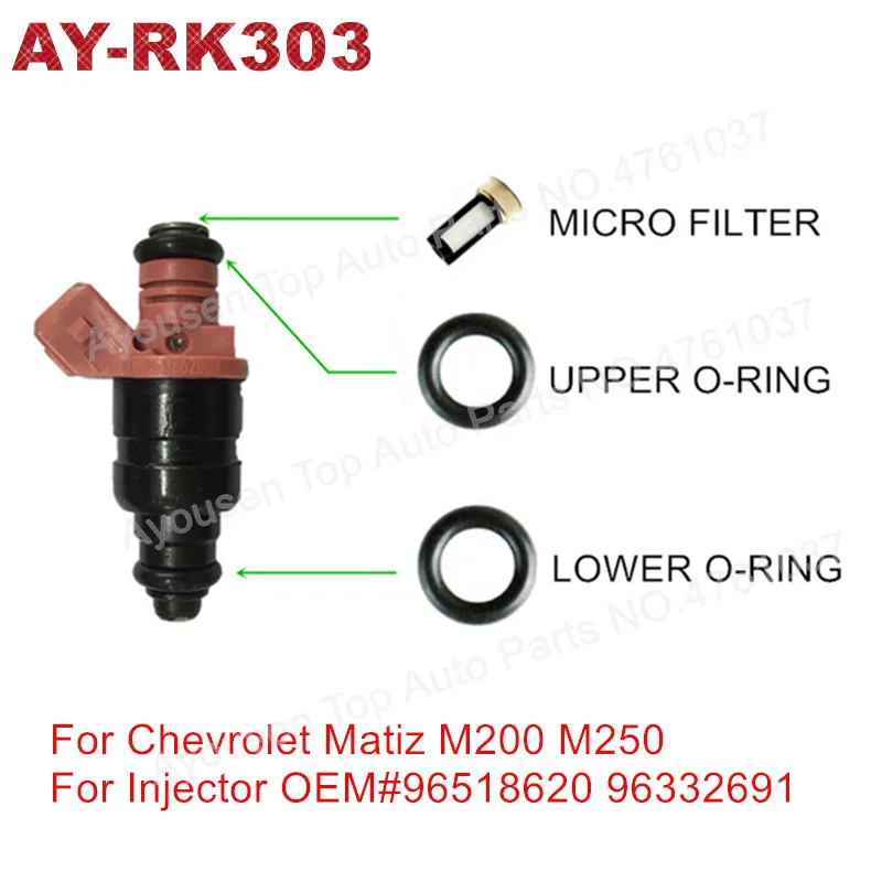 Fuel Injector Repair Service Kits For Chevrolet Matiz m200 m250 for  injector oem #96518620 96332691(AY-RK303)