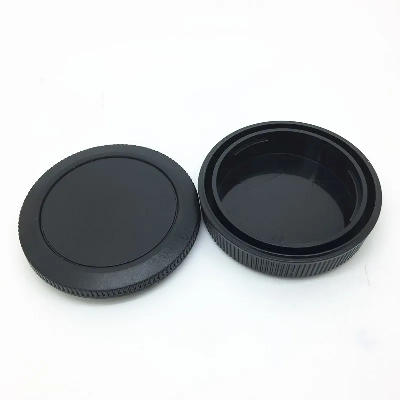 Lens Rear Cap Body Cap Cover SET For Canon EOS R RP R5 R6 Black Plastic