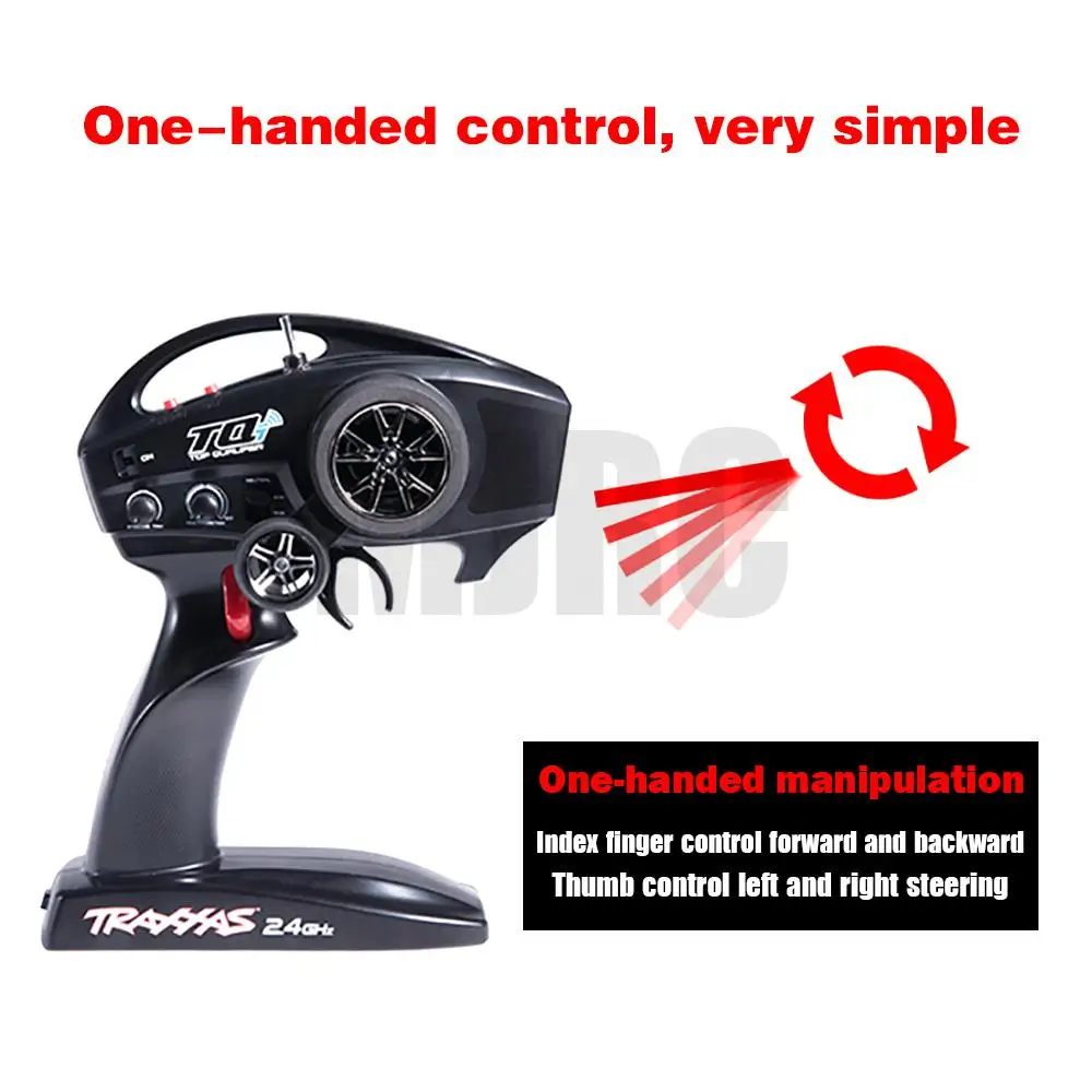 Hdrc Tqi One-hand Steering Wheel Controller For 1/10 Rc Tracked Vehicle Traxxas Summit X-maxx E-reov Trx6 Bronco Trx-4 Tactics