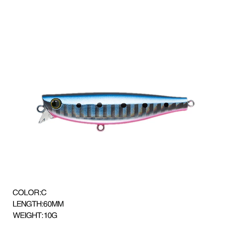 الصيد السحر 2021 غرق البلمة 60 مللي متر 10 جرام قوية السنانير الاصطناعي الصلب Ima P-ce 60s Jerkbait Wobblers سمك السلمون المرقط الصيد