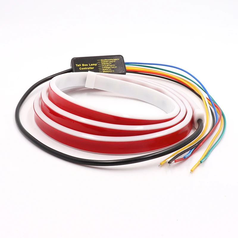 Niscarda 4 Mode 120cm Car Rear LED Trunk Additional Stop Light Strip Auto Turn Signal Flexible Tailgate Luggage Warnning Lamp