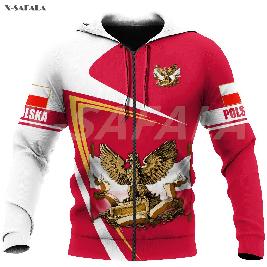 

Poland Polska Country Emblem Flag 3D Printed Hoodie Man Women Pullover 2 Tracksuit Outwear Zipper Sweatshirt Casual Harajuku