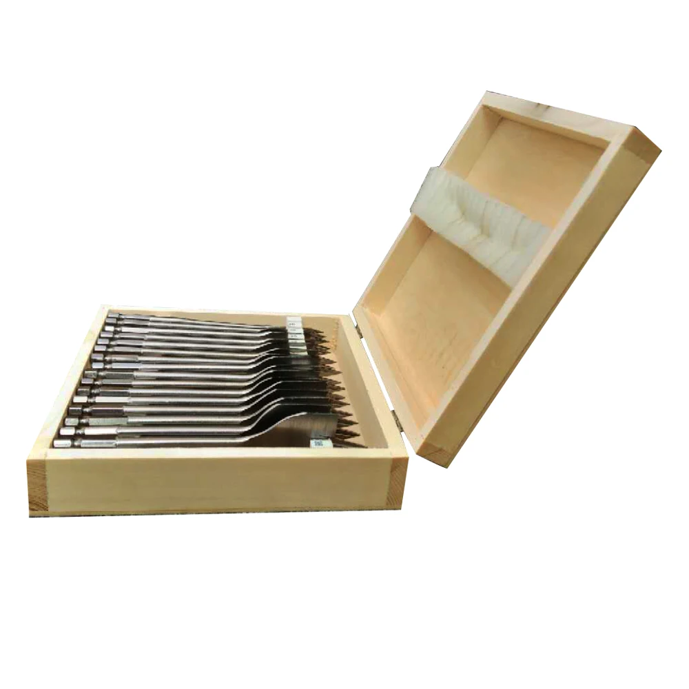 2 Box sets 13Pc and 16Pc flat drill bits woodworking opener with hexagonal handle wood working tools