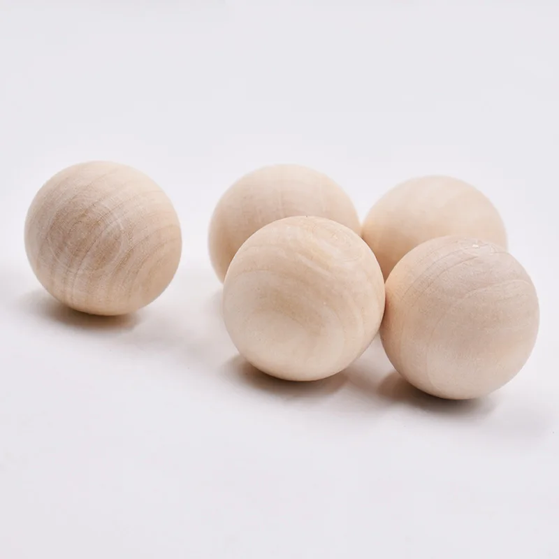 100 pcs Perline di Legno Rotondo Big Palle di Legno Di Legno Senza Fori di Diverse Dimensioni Per Monili Che Fanno I Risultati mestieri di DIY
