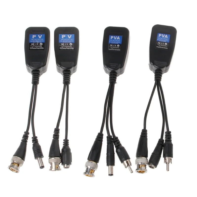 5 Paris 4K Passive DC Audio Video Balun BNC Transfer to RJ45 Transceiver For HD 5MP 8MP AHD TVI CVI Surveillance CCTV Camera