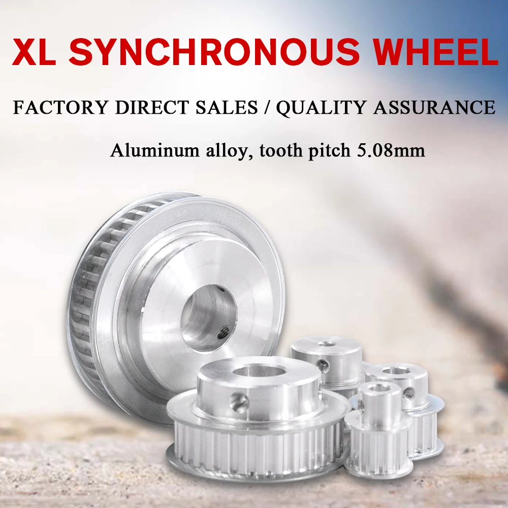 XL 10T Timing Pulley 4/5/6/6.35/8mm Bore Gear Pulley 5.08mm Pitch 11mm Belt Width Aluminum Alloy Synchronous Timing Belt Pulleys