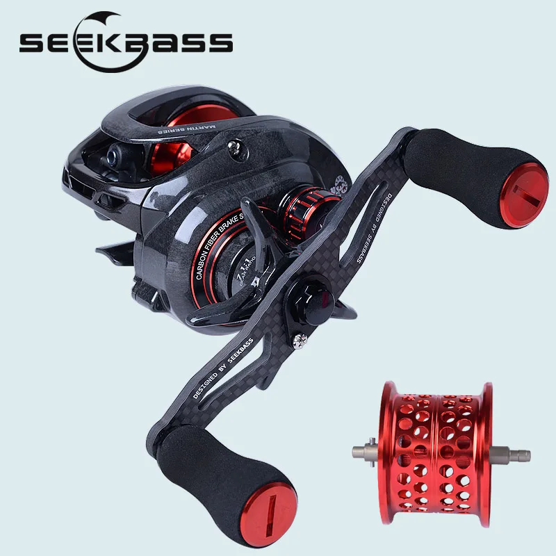 

Seekbass MARTIN Bait Finesse System BFS or Middle Spool Baitcasting Fishing Reel 4.5KG 7.1:1 Gear Ratio Carbon Fishing Coil