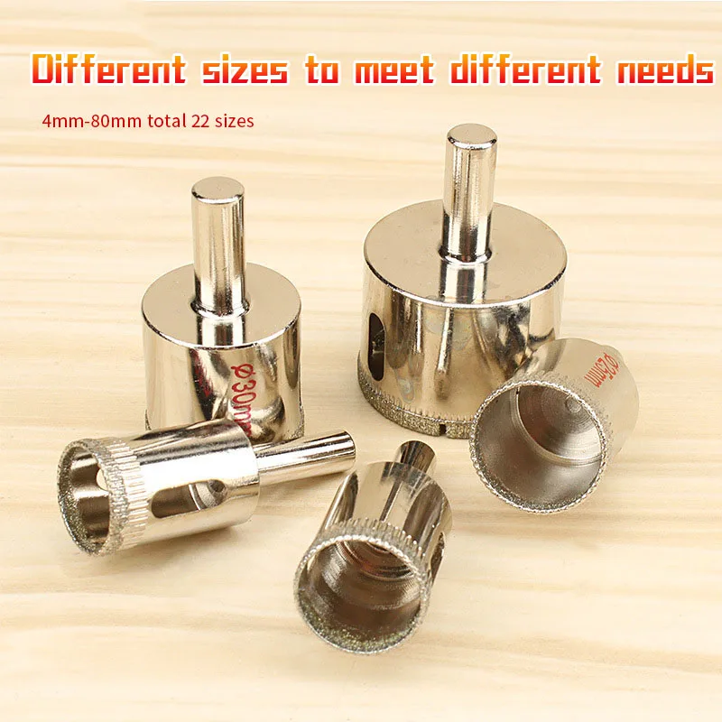 4-80MM Glass Ceramic Tile Marble Hole Drilling Opener Industrial Grade Carbon Steel Metrial Durable Anti-slip Glass Hole Cutter