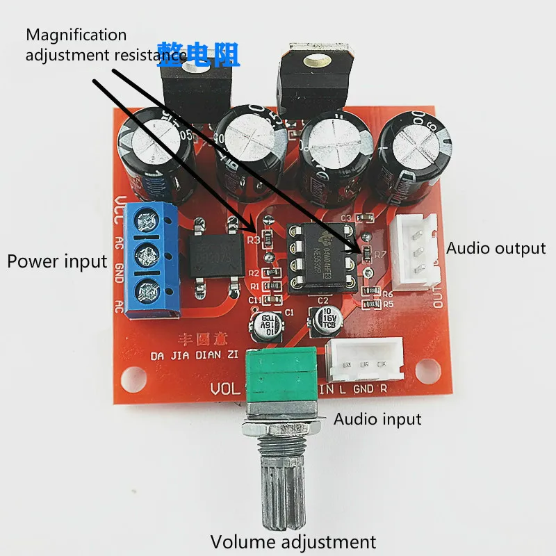 SOTAMIA Audio Vorverstärker Bord NE5532 Power Verstärker Preamp Mit Volumen Einstellung Dual AC9-15V