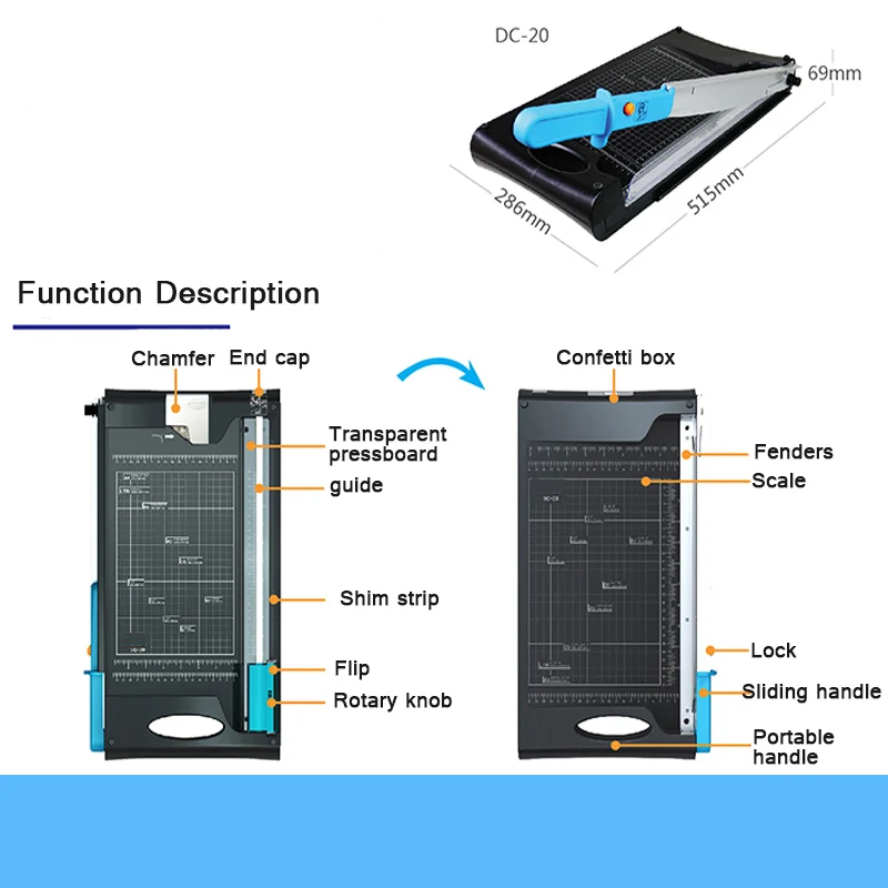 Portable Multifunctional Paper Cutter All-In-One Paper Machine Creasing Machine Grid Positioning Convenient Cutting