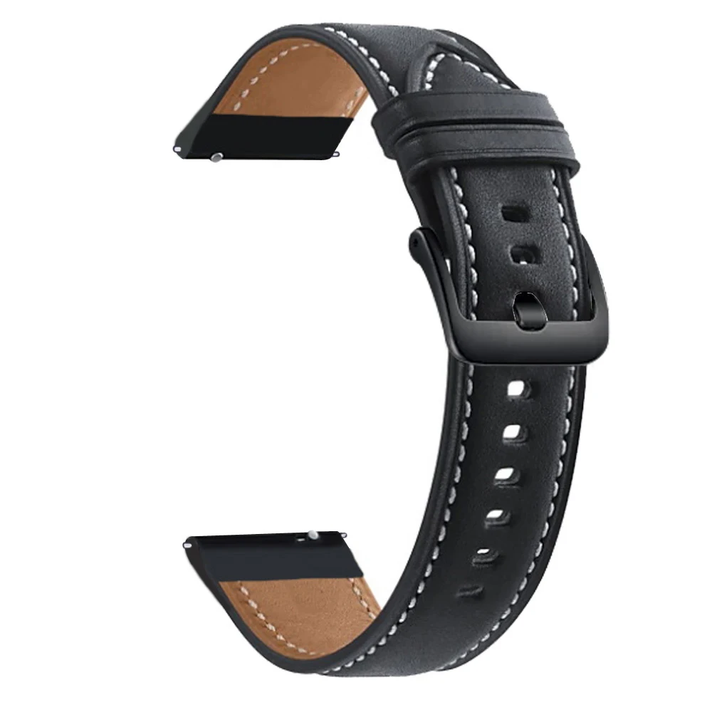 Leather Watch Band Strap for Samsung Galaxy Watch 3 45mm/ Gear S3/ 46mm Watchband 22mm Sport Bracelet gt 2 2e Pro 46mm Wristband