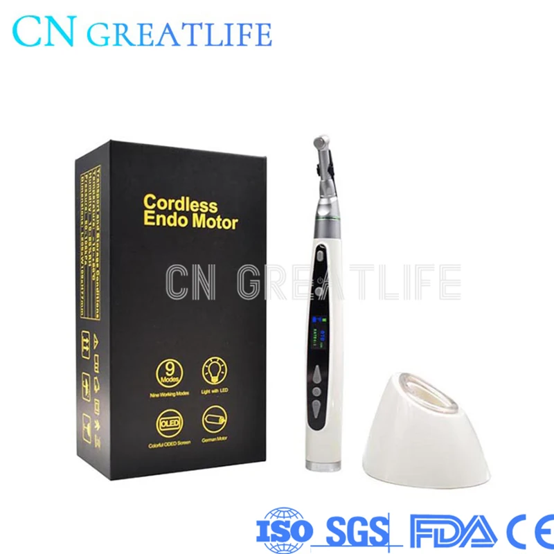 High Quality Dental Equipment Tool Electric Contra Angle Cordless 9 Modes LED Wireless EndoMate Endodontic Treatment EndoMotor