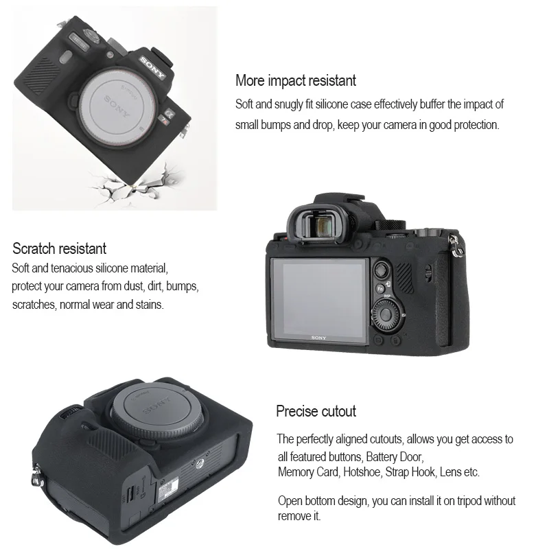 Camera Cover for Sony A7II A7R2 A7M2 A7S2 A7III A7R3 A7M3 a9 A7R4 Pro Camera Cover for Sony High Grade Litchi Texture