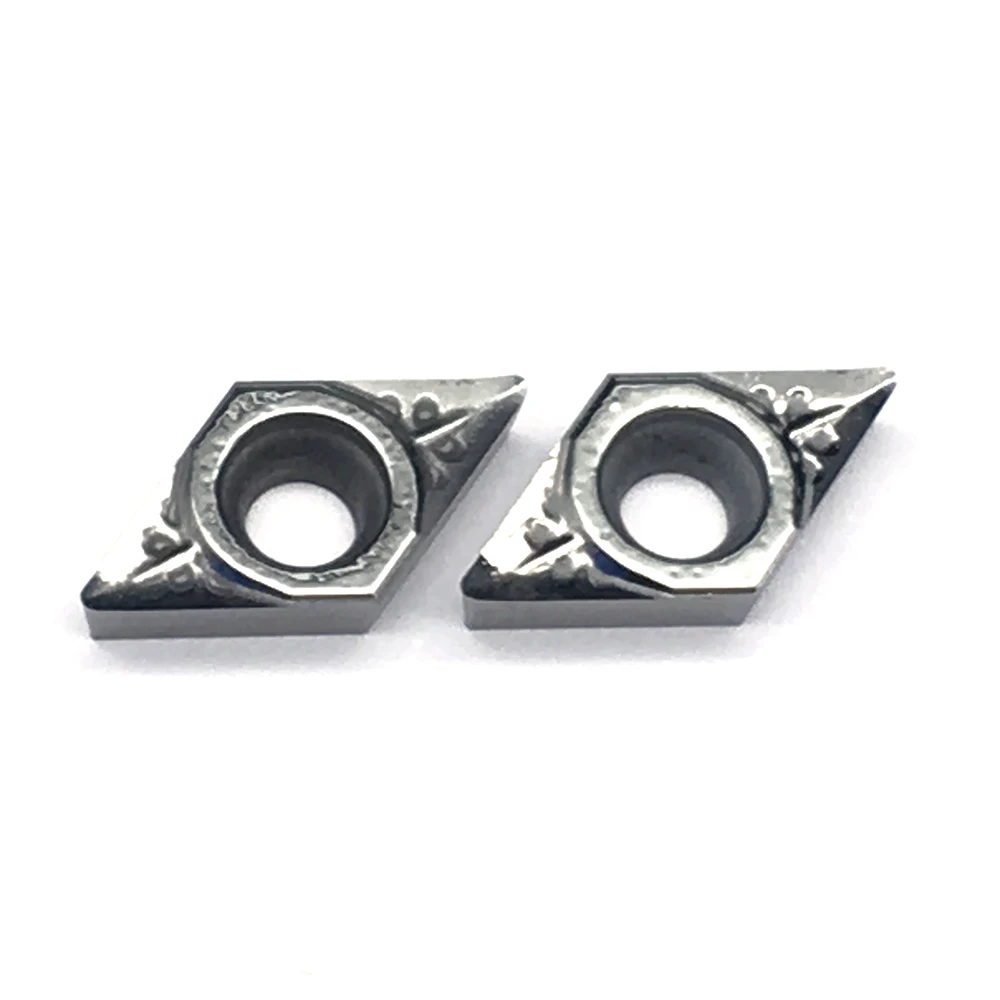 DCGT070204 AK H01 10pcs อลูมิเนียมเครื่องตัดใบมีดเครื่องมือตัดเครื่องมือ CNC เครื่องมือ AL + TIN ไม้