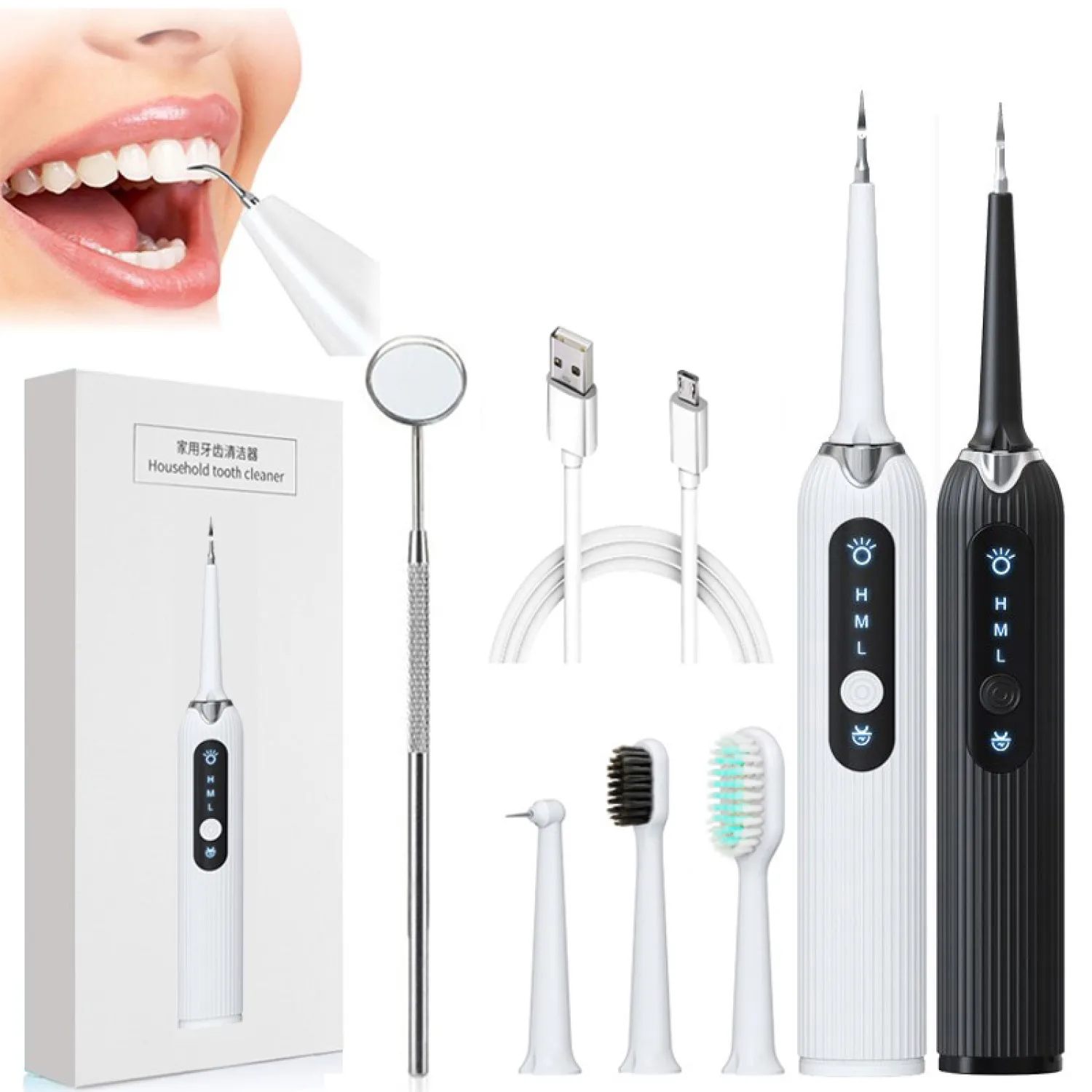 

Ultrasonic Irrigator Dental Scaler Calculus Oral Tartar Remover Tooth Stain Cleaner Teeth Whitening Cleaning tools