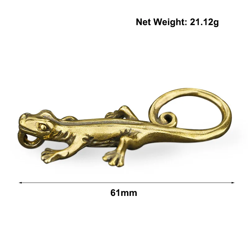 Vintage Copper Gecko Tea Set Small Ornaments Antique Brass Animal Figurines Tea Pet Desk Decorations Home Decor Accessories