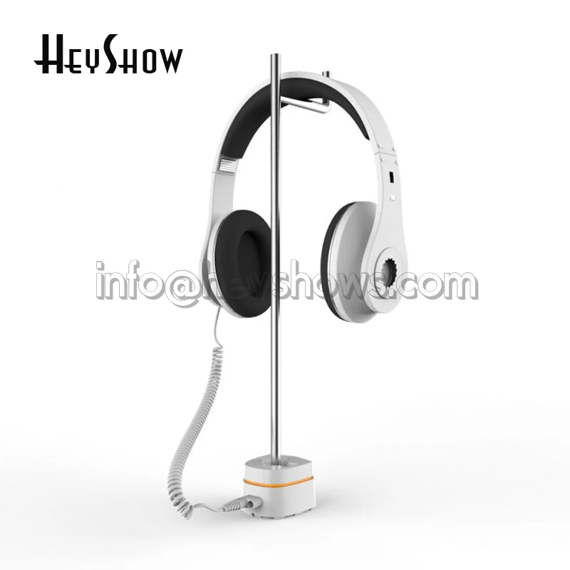 Anti Theft Headset Security Stand, Earphone Holder, Burglar Alarm, Earpiece Display, Bracket with Bluetooth Remote