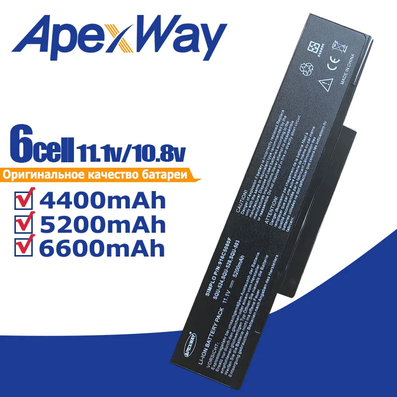 

Apexway A32-F2 A32-F3 A32-Z94 A32-Z96 A33-F3 BTY-M66 BTY-M67 BTY-M68 Laptop Battery for Asus A9 F2 F3 M51 S62 S96 Z53 Z94 Z96