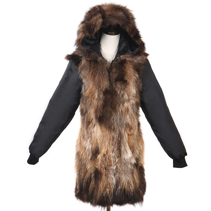 

Only Fur Inner Liner Does Not Contain Fur Collar Outer Shell Real Fur Coat Winter Jacket Women Fox Raccoon Fur Parka