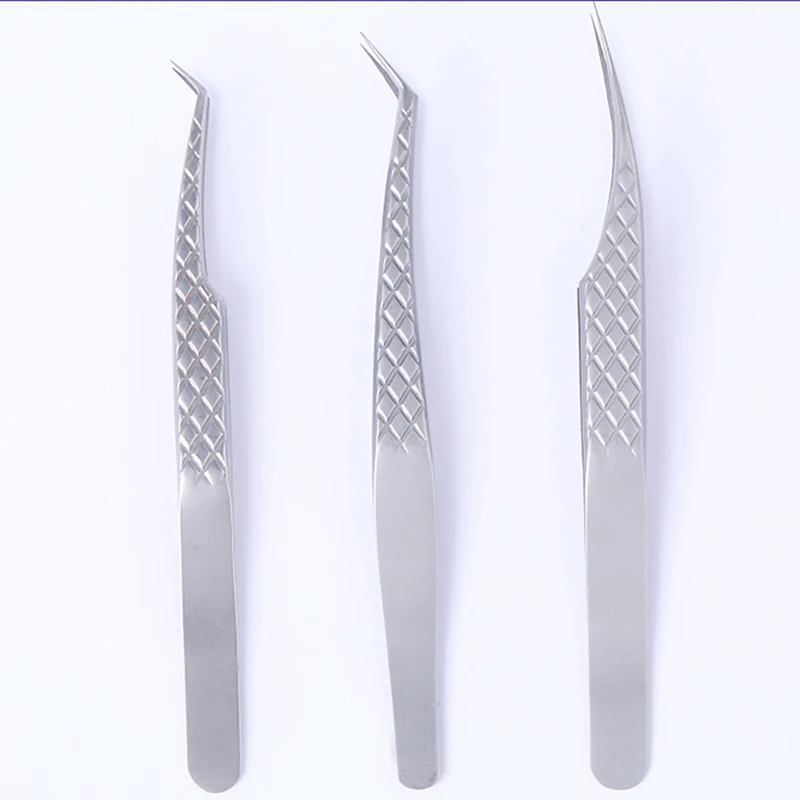 Titanium alloy tweezers for eyelash extenisons Makeup Professional Eyelash Tweezers 3D Volume eyelash tweezers wholesale