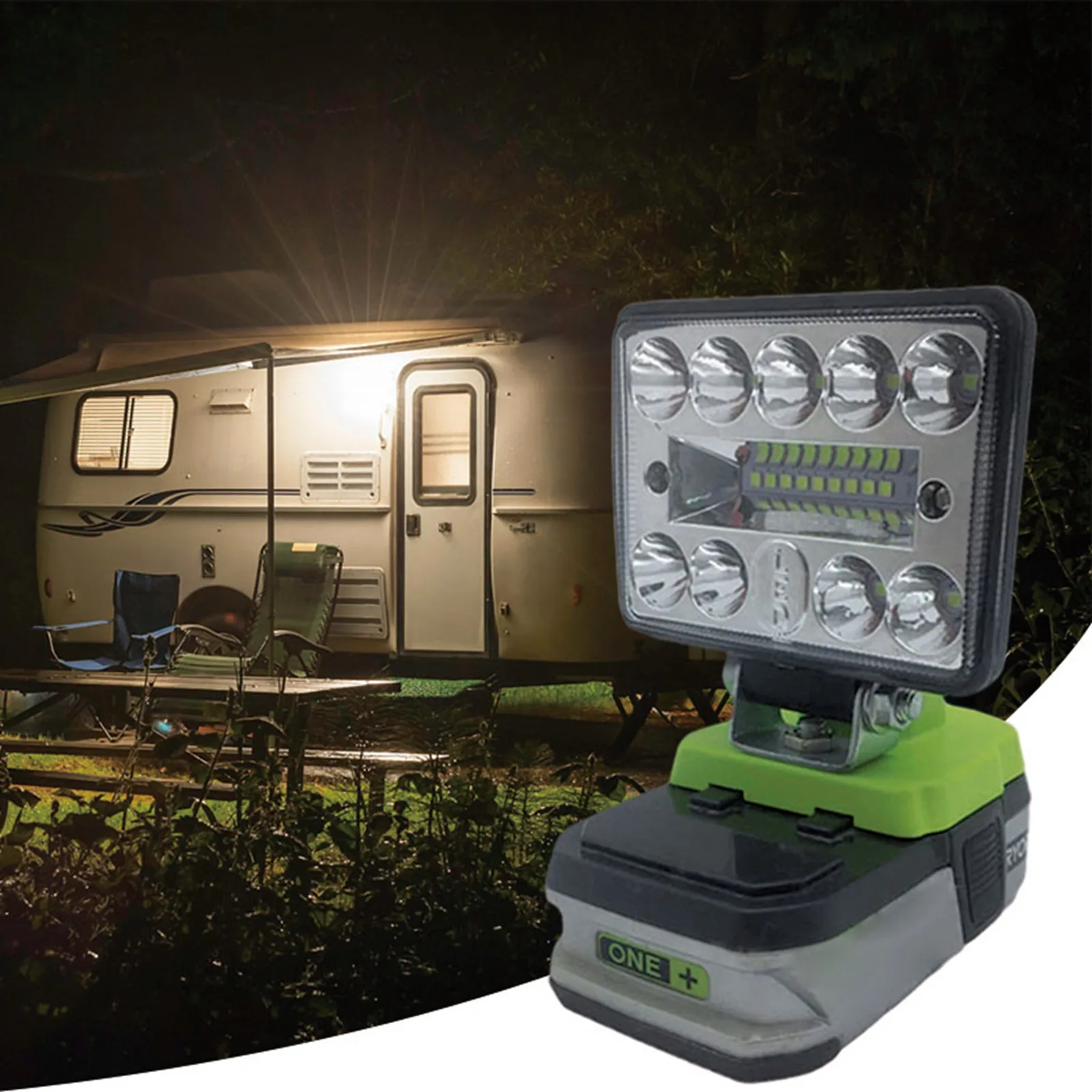 

For Ryobi 15W LED Tool Light Indoor and Outdoor Lighting Work Light 18v Lithium Battery Spotlight