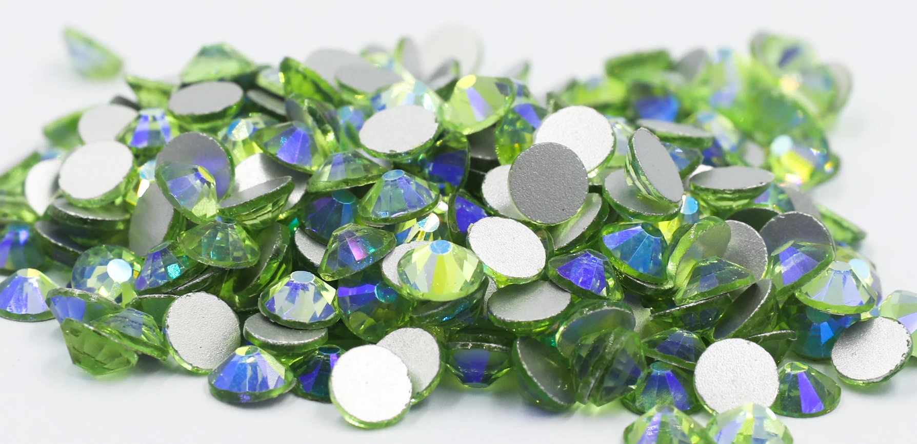 

Peridot AB SS3~SS30 Non Hotfix Rhinestone стразы Flatback Glass Stone Nail Rhinestones Diamond For DIY Nail Decorations