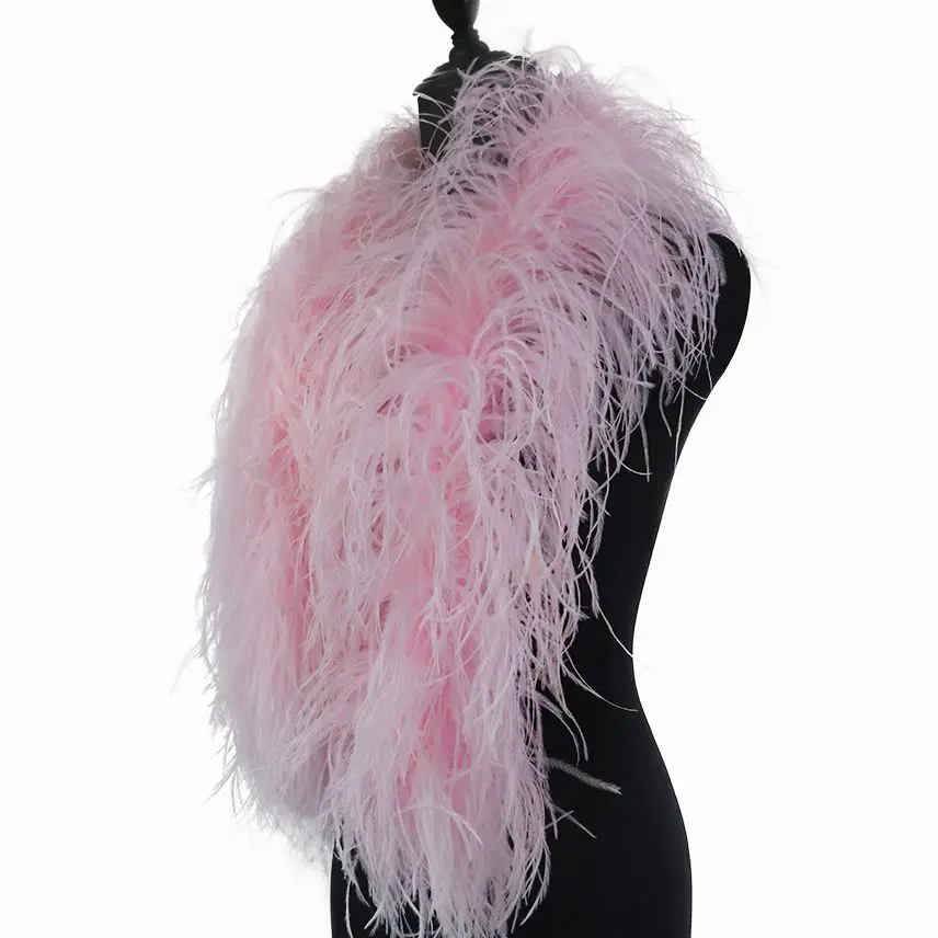 

1Meter 12Ply Dyed Colorful Marabou Feather Boa Soft Plume For Wedding Clothes Shawl Decoration Sewing Crafts Ostrich Feathers