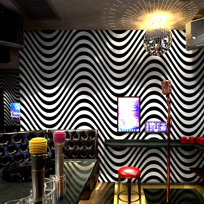 ktv wallpaper song hall flash wall cloth 3d reflective special bar theme box Internet cafe background wall paper.