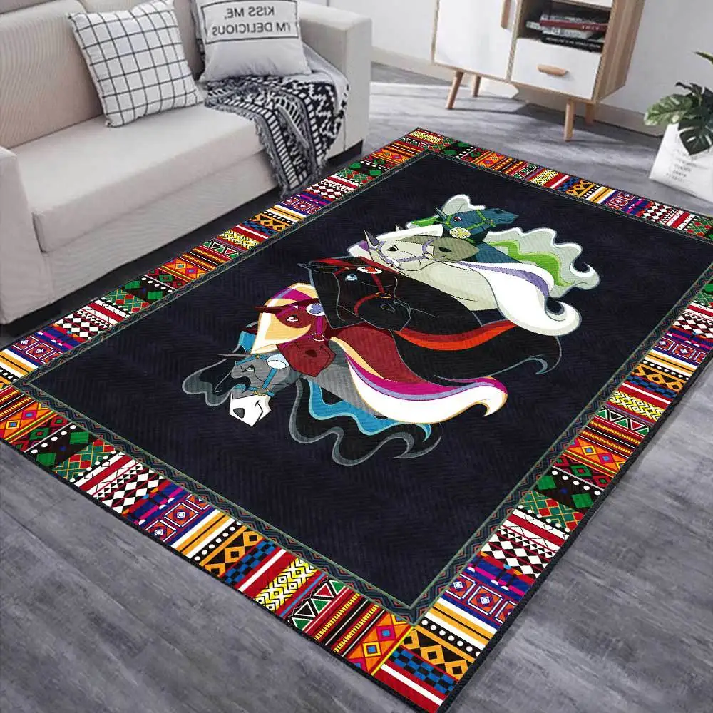 

Horse 3D Printing Carpet Cartoon Child Bedroom Play Area Rugs Kids Game Crawl Mat boy/Girl Room decorate Carpets for Living Room