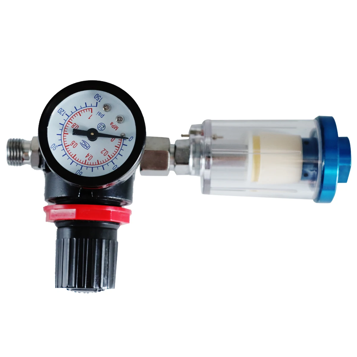 Manometro regolatore aria Spray HVLP e Mini separatore filtro aria in linea da 1/4 "regolare la pistola a spruzzo del manometro del regolatore di pressione dell'aria