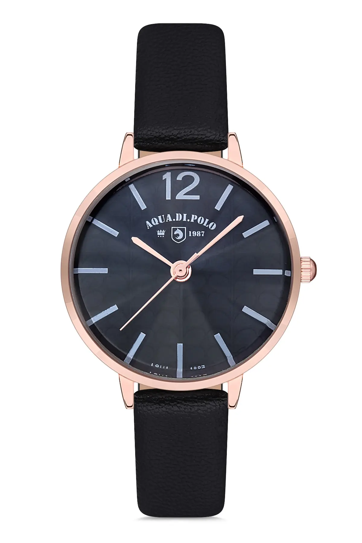 2021 Women's Luxury Top Brand Excellent Quality and Fashion Aqua di Polo 1987 Black Leather Quartz Wrist watch APWA030600