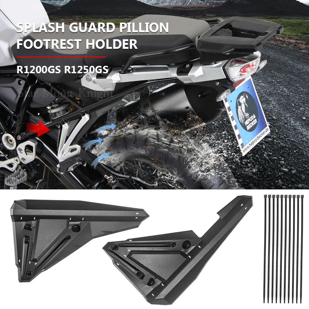 

Side Frame Panel Splash Guard Pillion Footrest Holder Fender Mudguard Extension Protector Cover For BMW R1200GS R1250GS LC Adv