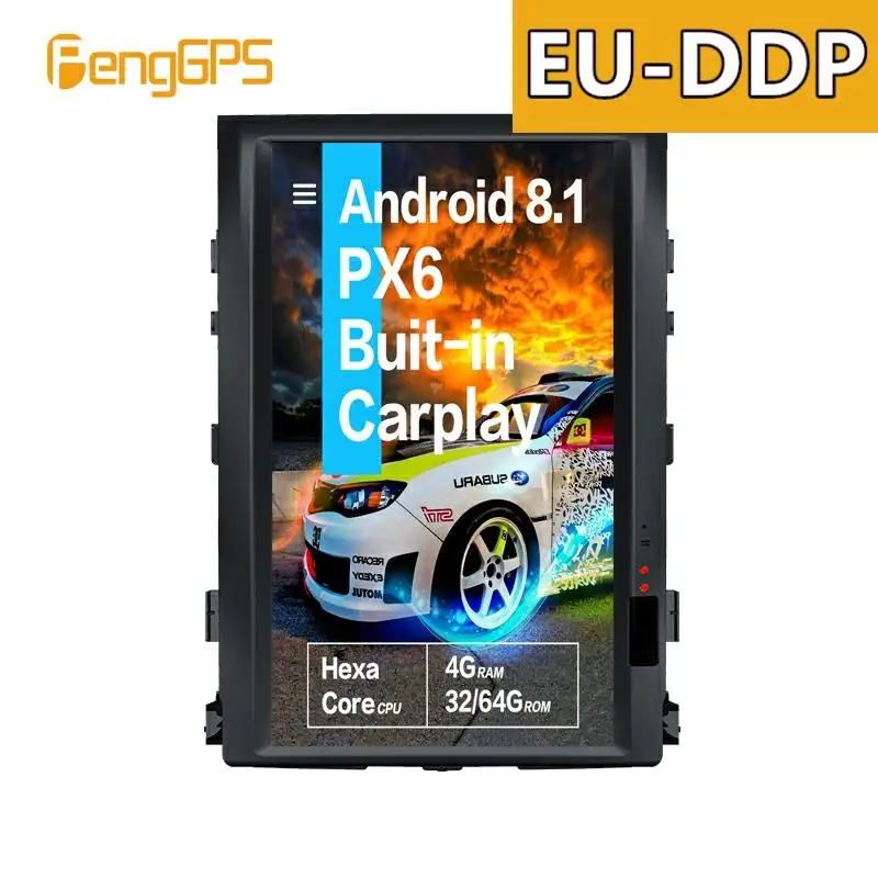 16'' Android 8.1px6 4+64gb Voice Control Built-in Carplay Car Radio For Toyota Land Cruiser Lc200 2008-2015 Gps Navigation