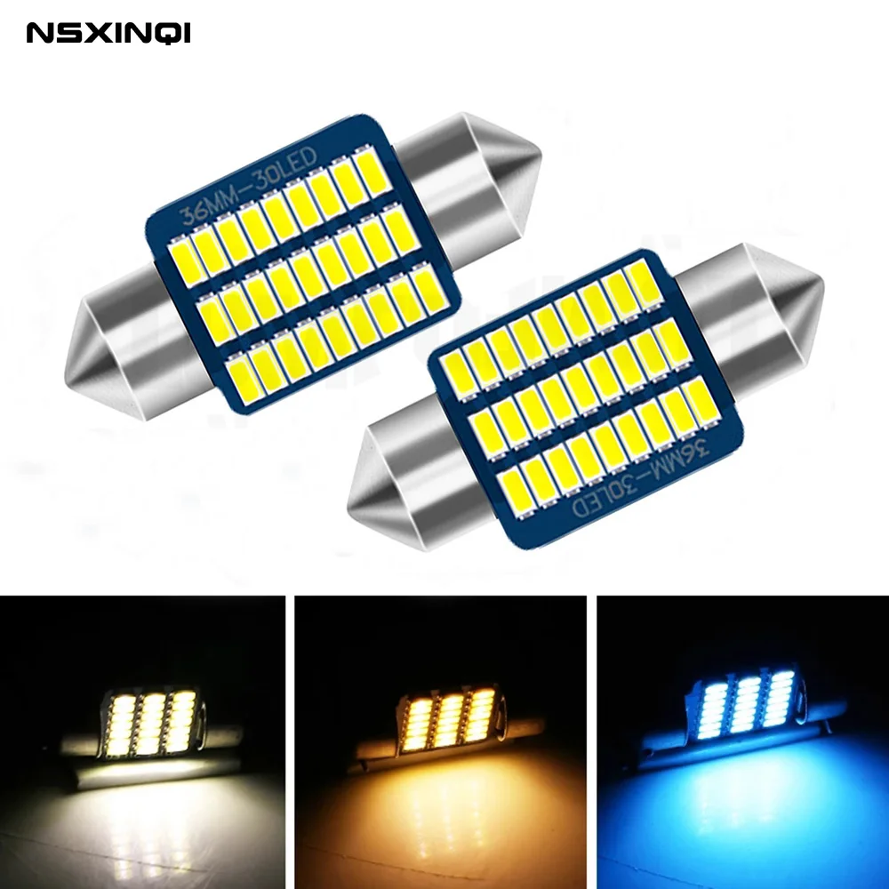 

1X Festoon Car LED Interior Reading Light 4000K Warm White 6000K C5W C10W 31mm 36mm 39mm 41mm Auto Room Ceiling Dome Lamp 12V