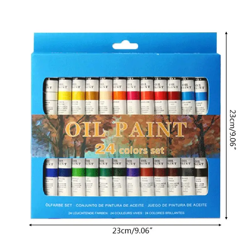 Imagem -03 - Pigmento para Desenho de Pintura a Óleo Profissional 24 Cores 12ml Conjunto de Tubos Artísticos Artísticos