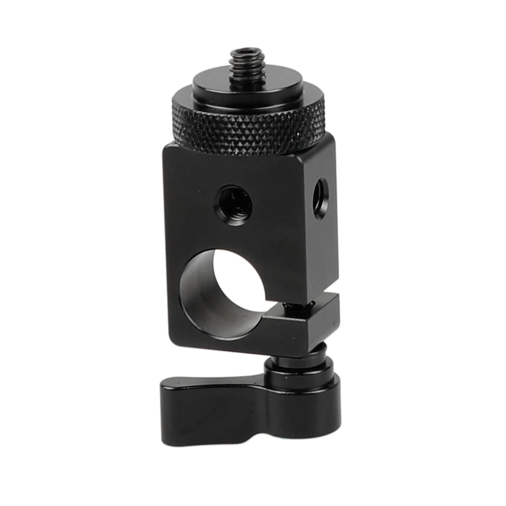 

CAMVATE 15mm Single Rod Clamp Adapter with 1/4" Screw Connector Mount For Camera Rig Monitor Flashlight Video Light Microphone