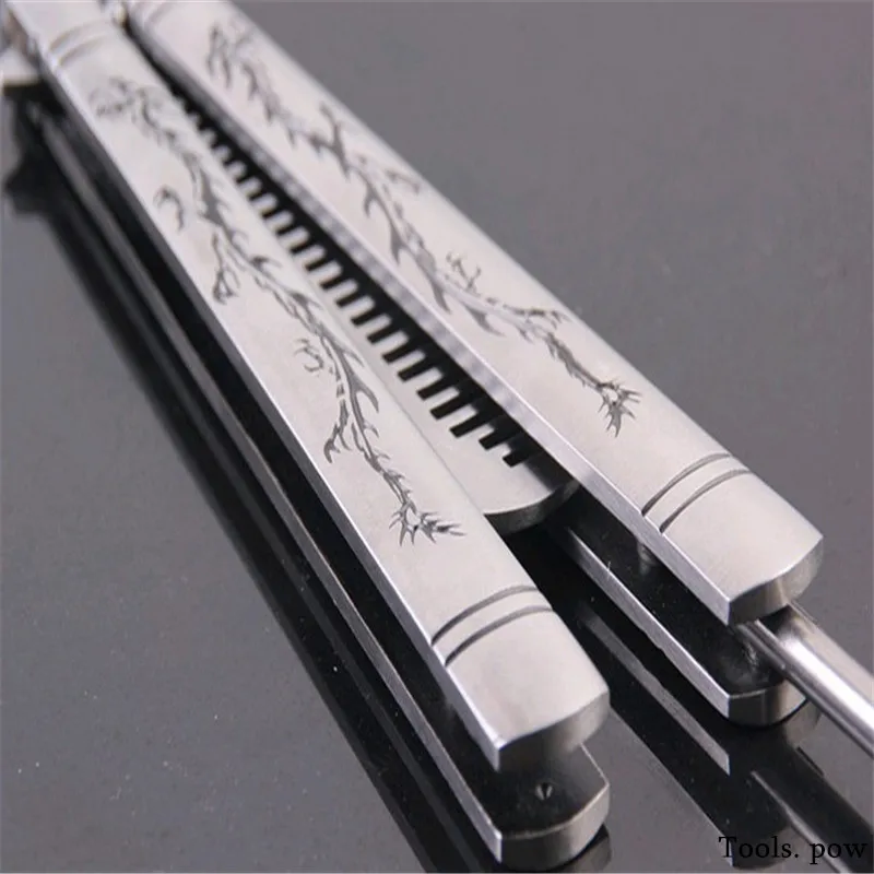 Butterfly Knife Butterfly Hair Comb Training Butterfly Knife Multi-tool Pocket Knife Folding Chinese Dragon Print