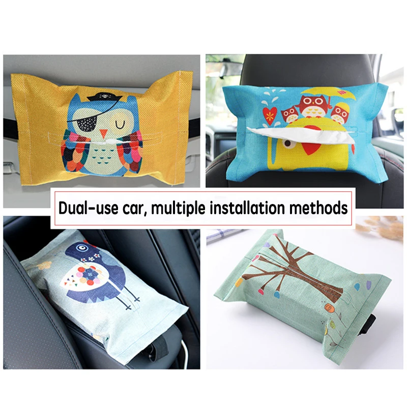 BOOMBLOCK universal car tissue box cartoon cover accessories interior part styling for BMW e90 e60 e46 f10 VW Golf 7 peugeot 206