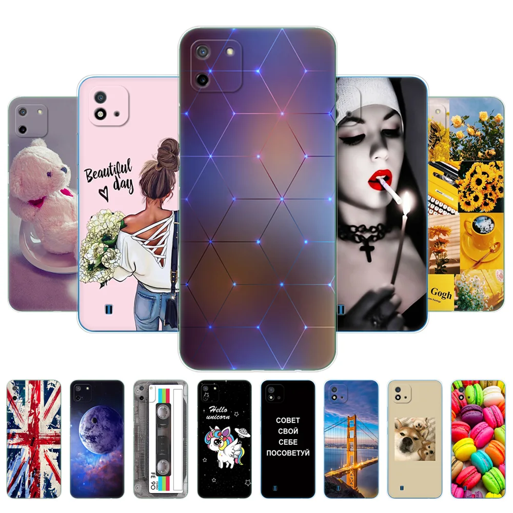 For Realme C11 2021 2020 Case 6.5 inch Back Phone Cover For OPPO RealmeC11 RMX3231 RMX2185 Silicon Soft TPU bumper Dropshipping