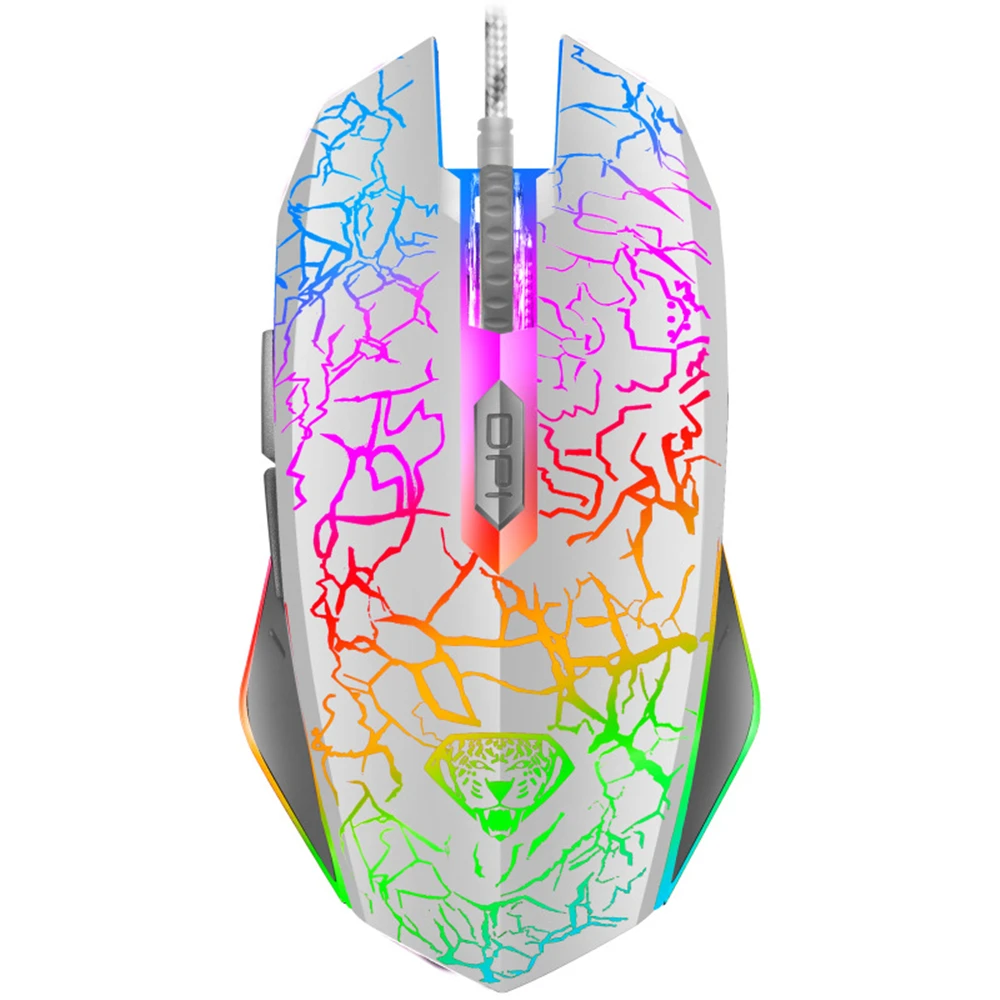 

Gaming Backlit Mouse 3200DPI Optical Gaming Mice 4 Adjustable DPI Symmetrical Design Ergonomic Shape for Desktop Notebook