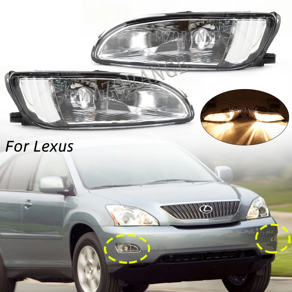 

Fog Lights Assembly for LEXUS RX300 RX330 RX350 2003-2008 Fog Light Front Bumper Fog Lamp Headlights Foglights Driving Lamp