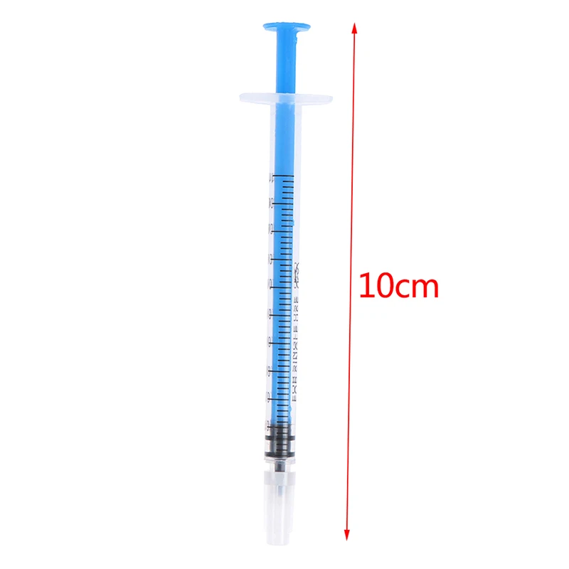 10pcs 1ml Plastic Hydroponics Analyze Disposable Measuring Nutrient Syringe